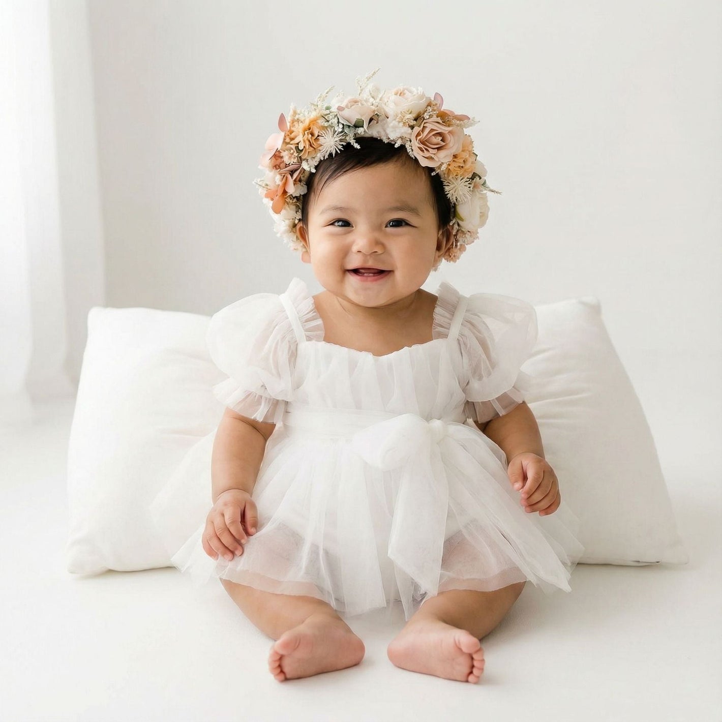 Baby Tulle Bow Dress - Betina Baby & Kids